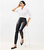 Tall Faux Leather Leggings carousel Product Image 2