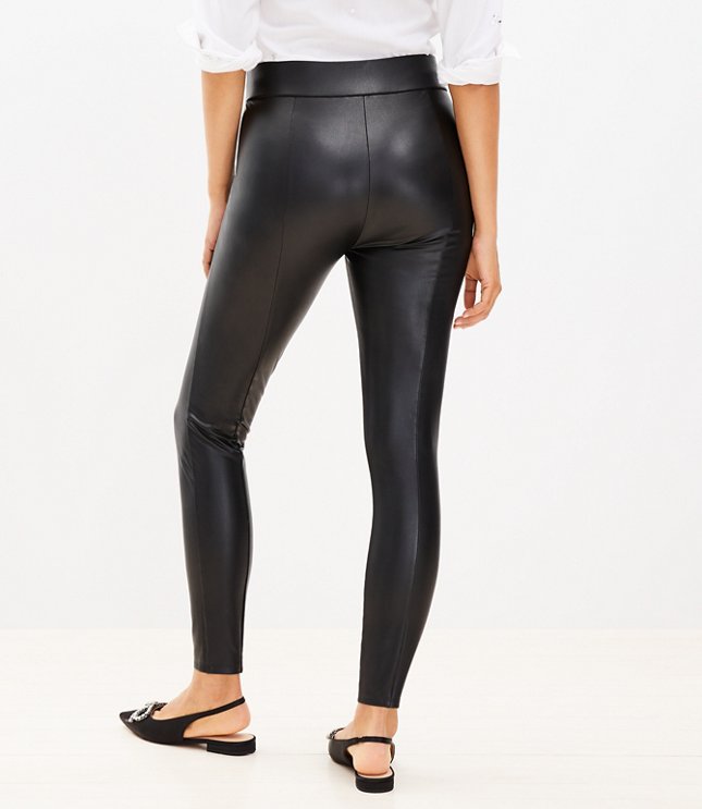 Generic New In Leggings For Women Tummy Control Faux Leather