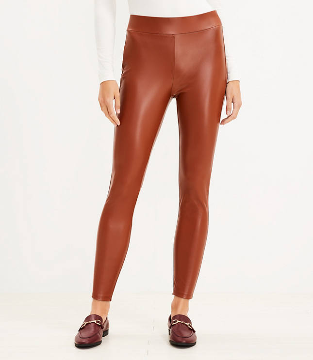 Petite Faux Leather Leggings