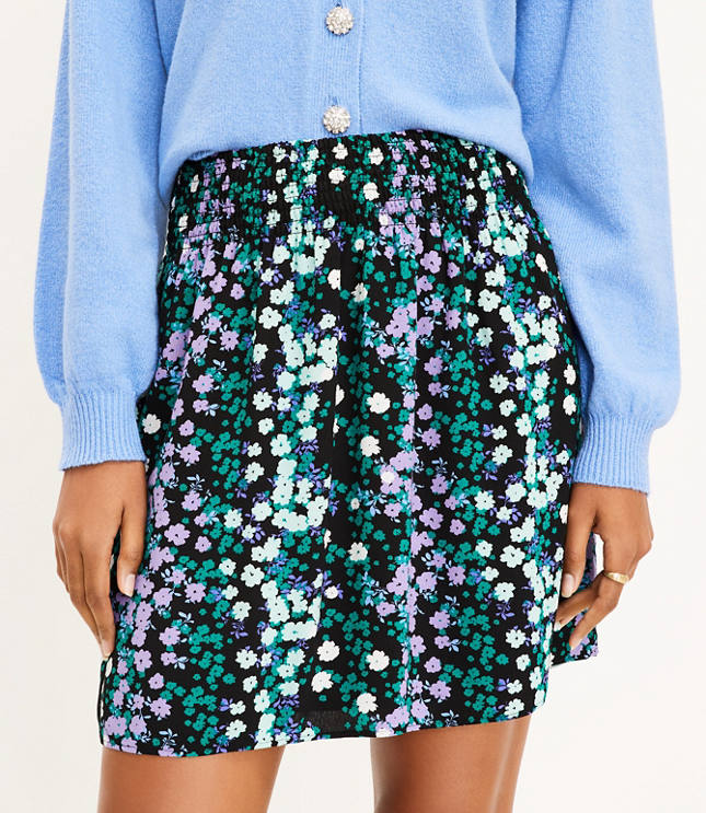 Paisley Button Pull On Midi Skirt