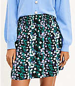 Petite Floral Smocked Pull On Skirt carousel Product Image 2