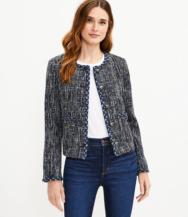 Petite tweed outlet coat