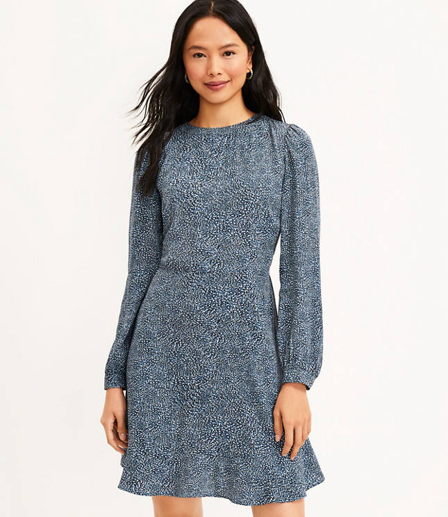 Cheetah long outlet sleeve dress