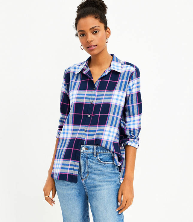 Petite Plaid Flannel Everyday Shirt