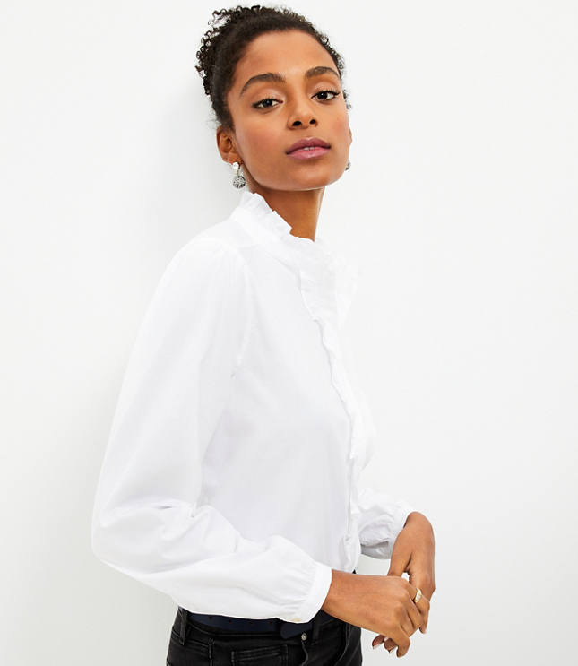 Petite Ruffle Shirt