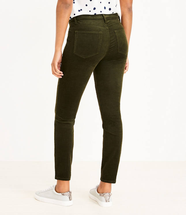 Mid Rise Skinny Corduroy Pants