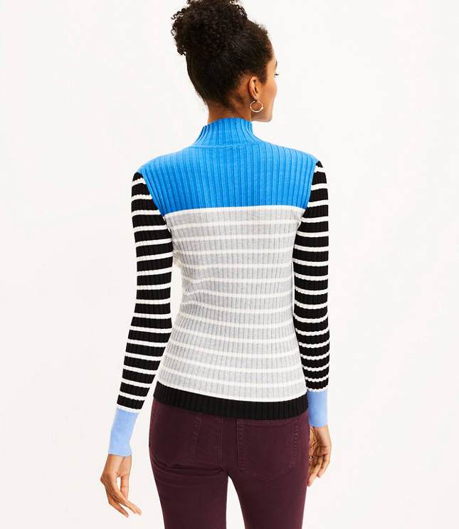 Striped hotsell ribbed turtleneck