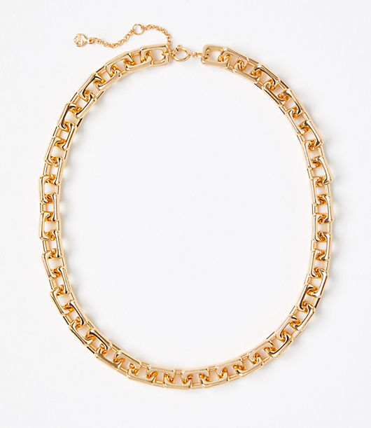 Loft Squared Chain Link Necklace
