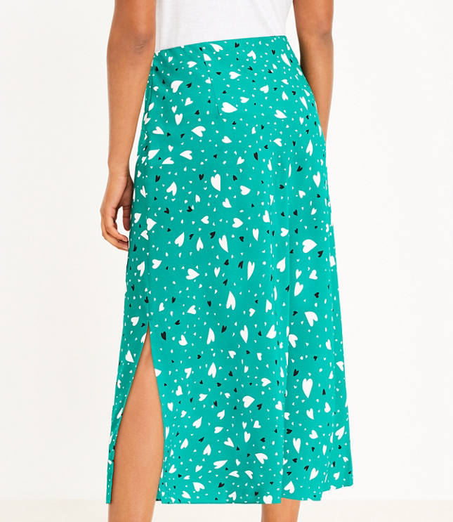 Warehouse verity floral 2024 midi skirt green