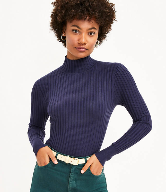 Ribbed Turtleneck Sweater