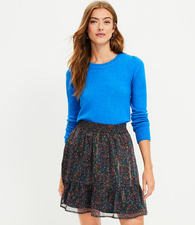 Petite Floral Flounce Skirt