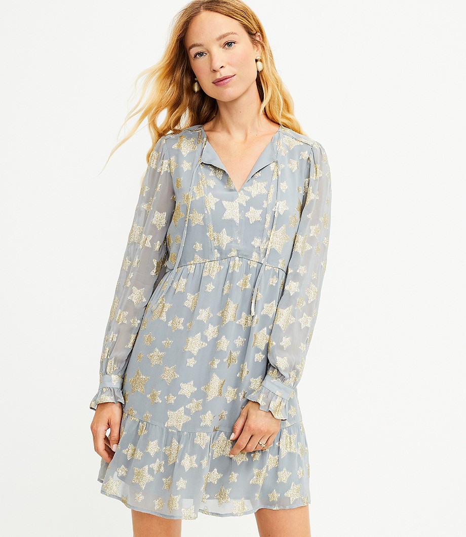Shimmer Star Tiered Dress