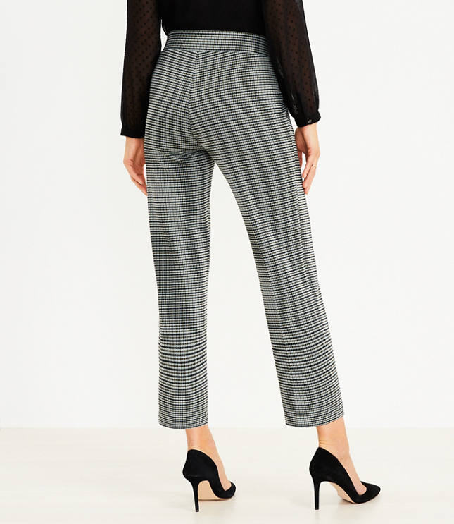 Style & Co. Plus Size Houndstooth Pull-on Ponte Pants in Gray