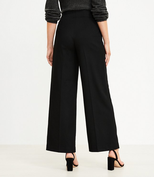 Curvy Gem Tab Waist Trouser Pants in Brushed Flannel