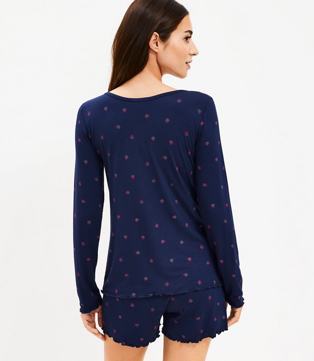 Raspberry Pajama Top