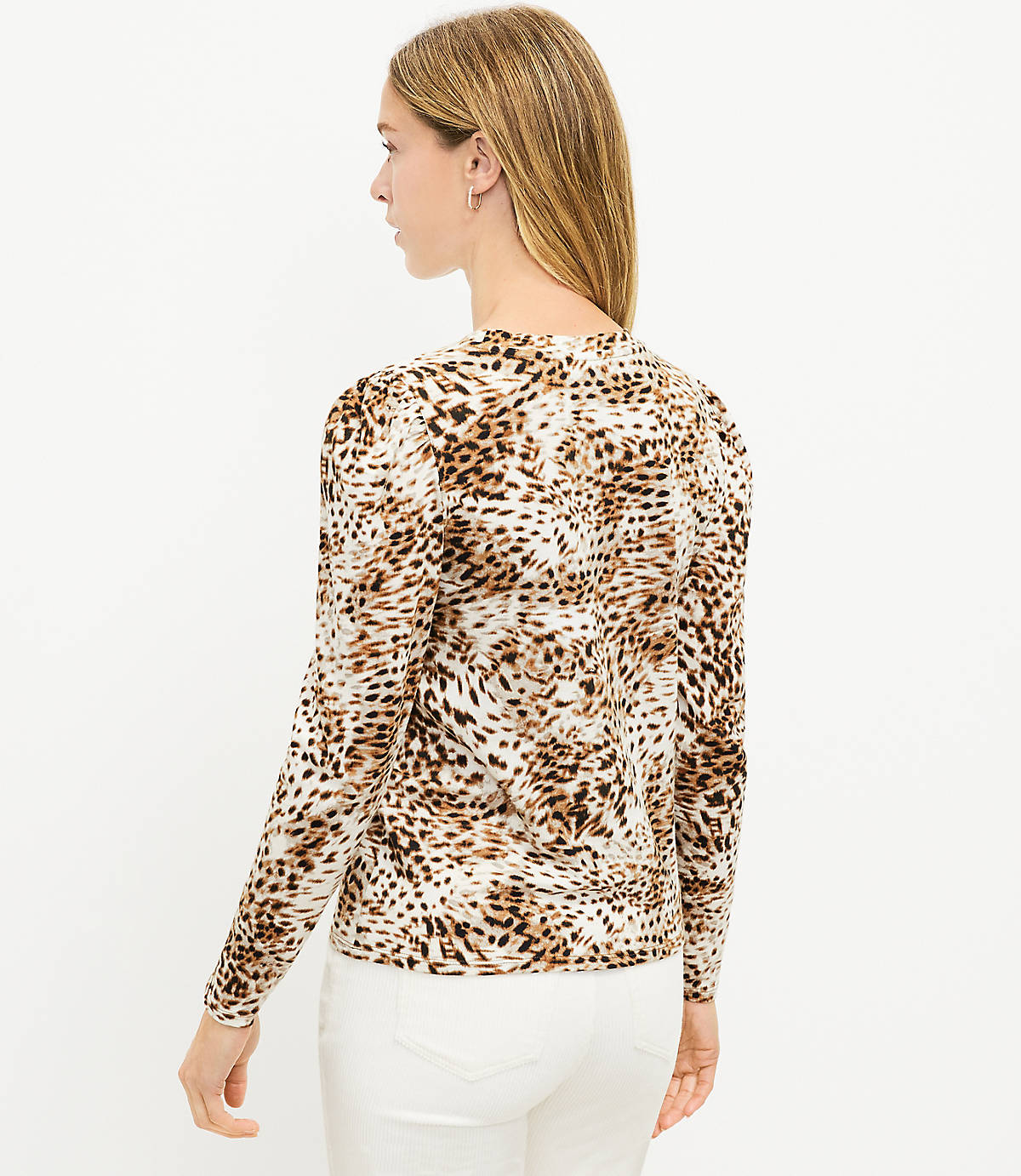 Tiger Print Puff Sleeve Top Tiger Print Puff Sleeve Top