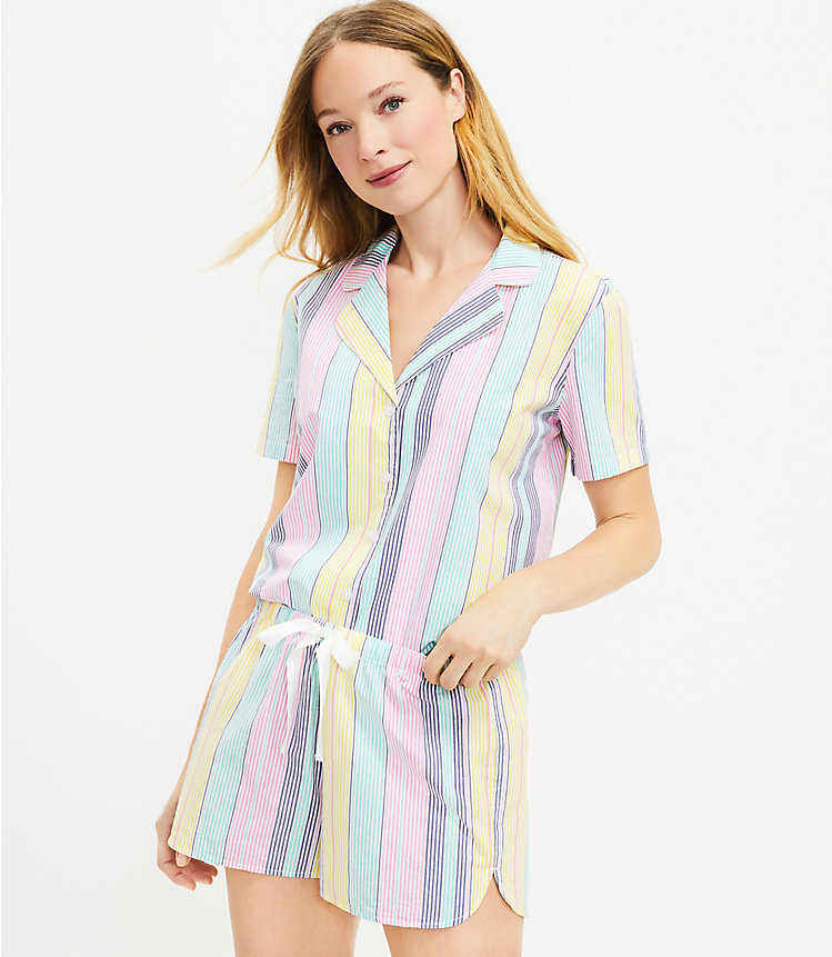 Striped Pajama Shorts image number 0