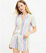 Striped Pajama Shorts carousel Product Image 1