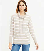 Striped Drawstring Neck Pocket Sweater carousel Product Image 1
