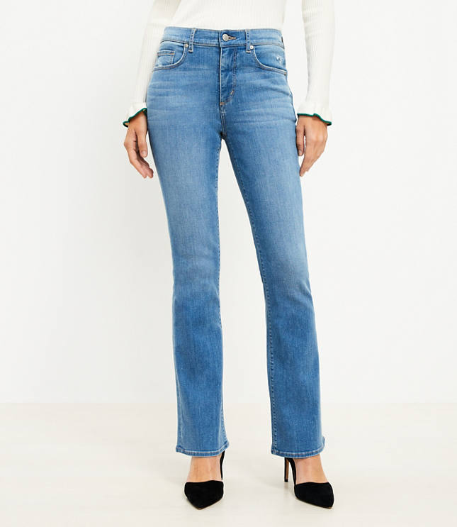 Levi's super low cut bootcut jeans in mid wash