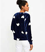 Faux Fur Heart Sweatshirt carousel Product Image 3