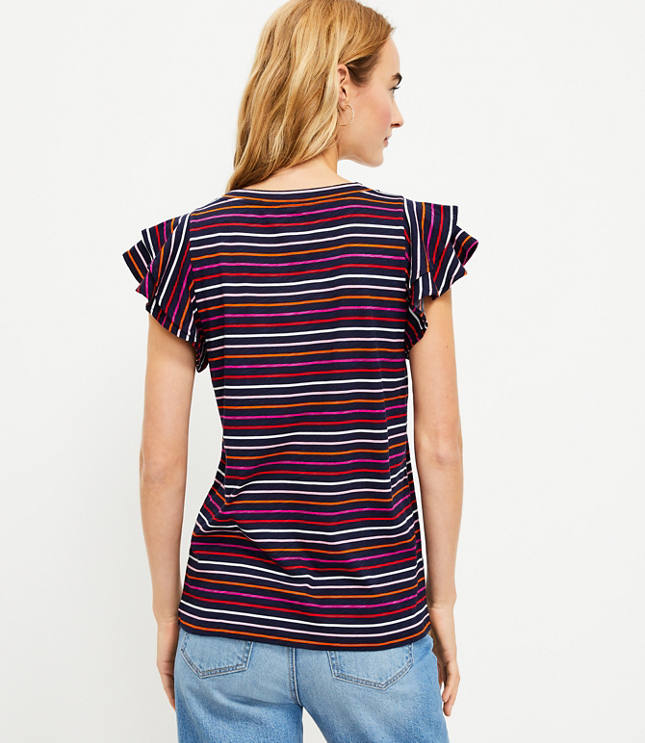 【AAKE】FRILL STRIPE PT 0400022348901_NAVYIVORYSTRIPE?