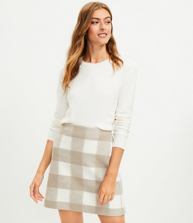 Plaid Shift Skirt