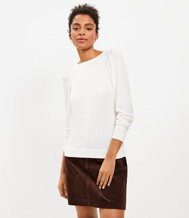 Petite Jeweled Relaxed Everyday Shirt - White