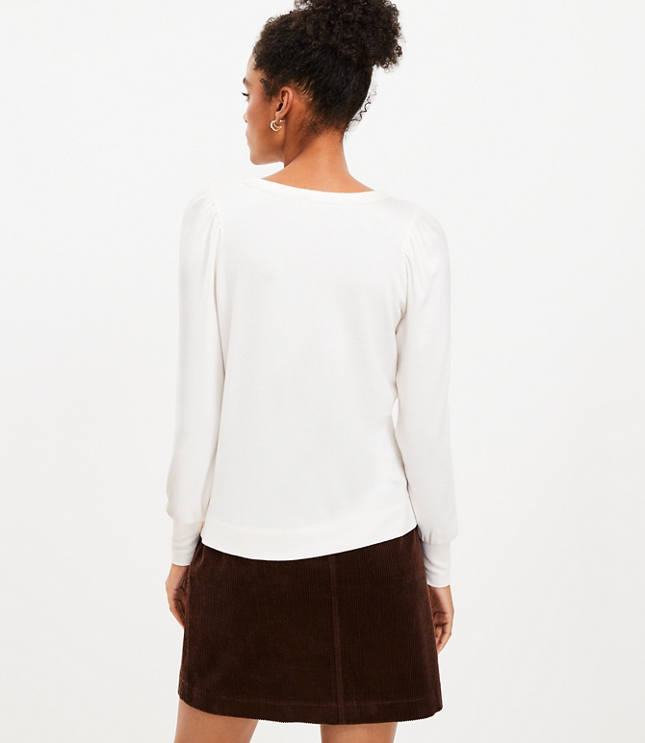 トップス amomma PUFF SLEEVE SWEAT Cozy Puff Sleeve Sweatshirt