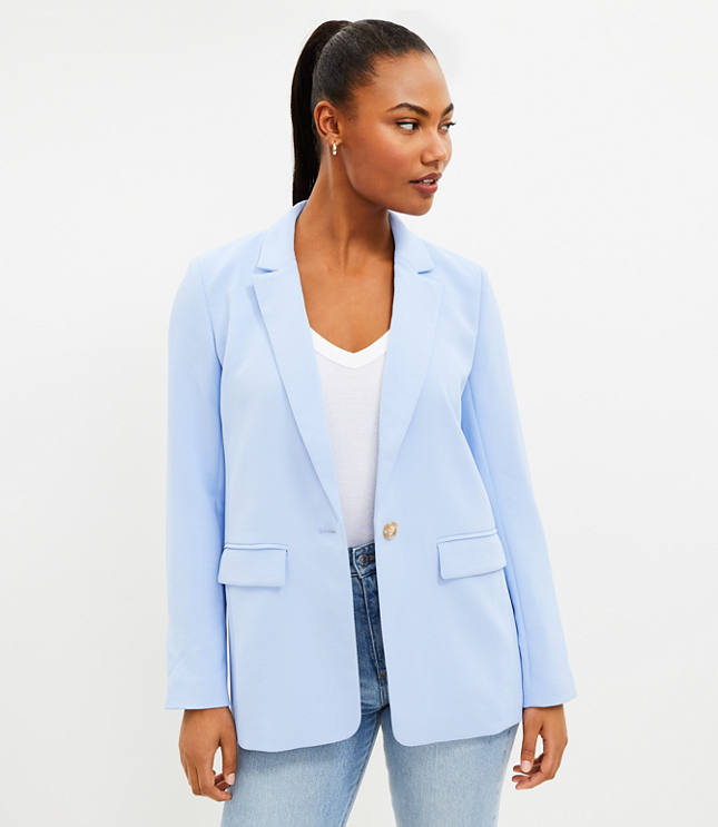 Crepe Long Modern Blazer