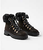 Faux Fur Trim Hiking Boots carousel Product Image 1