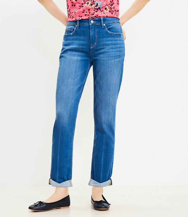 High Rise Straight Jeans in Vintage Light Indigo Wash