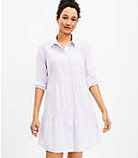 Stripe Tiered Pocket Shirtdress carousel Product Image 1