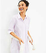 Stripe Tiered Pocket Shirtdress carousel Product Image 2