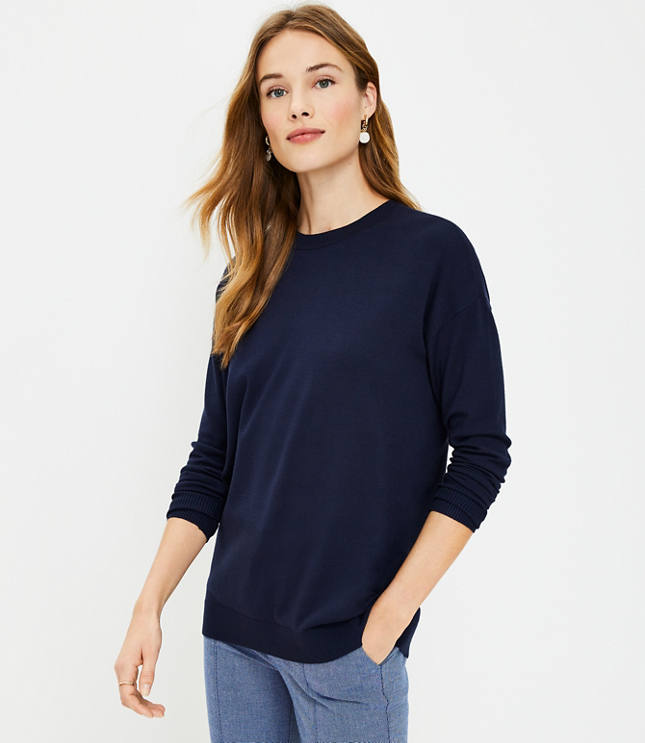 Navy blue tunic sweater best sale