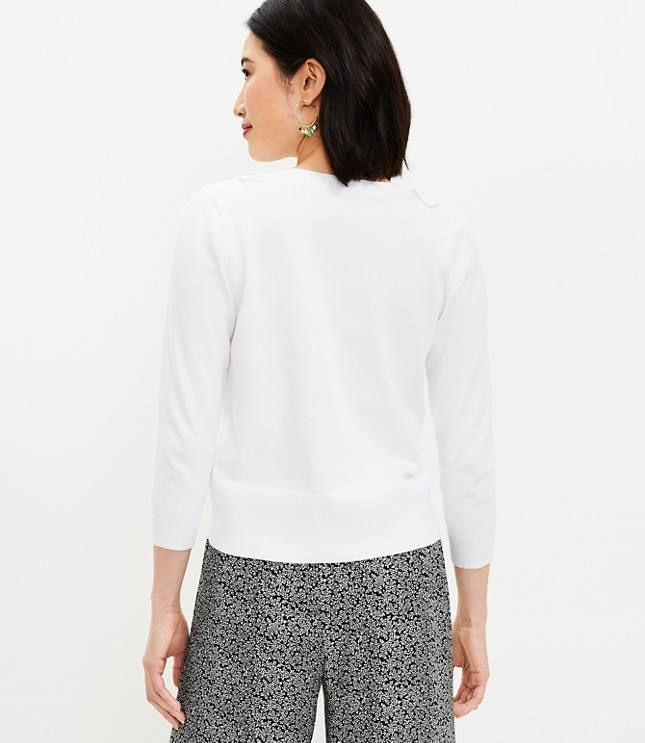 Ruffle V-Neck Cardigan