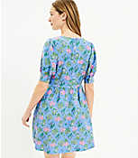 Floral U-Neck Puff Sleeve Dress carousel Product Image 3
