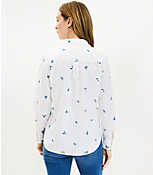 Floral Embroidered Linen Blend Everyday Shirt carousel Product Image 3