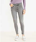 Curvy Mid Rise Skinny Jeans in Staple Grey Wash carousel Product Image 1