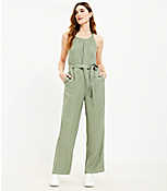 Belted Scoop Neck Jumpsuit carousel Product Image 1