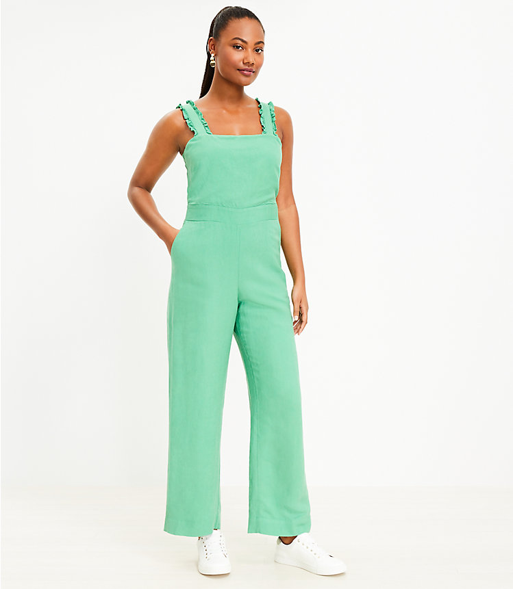 Ruffle Strap Square Neck Jumpsuit image number 0
