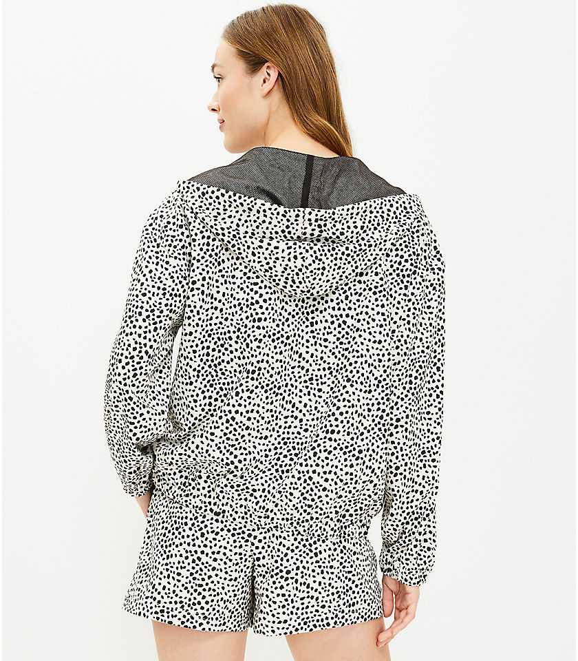 Lou & Grey Leopard Print Wanderweave Windbreaker Jacket