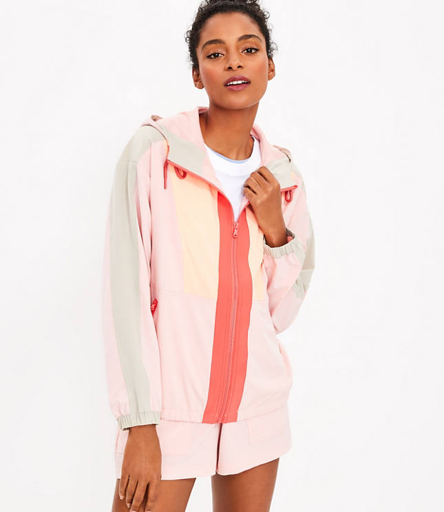 With Ease Pink Colorblock Denim Jacket