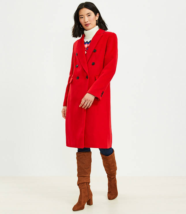 Double breasted store coat petite