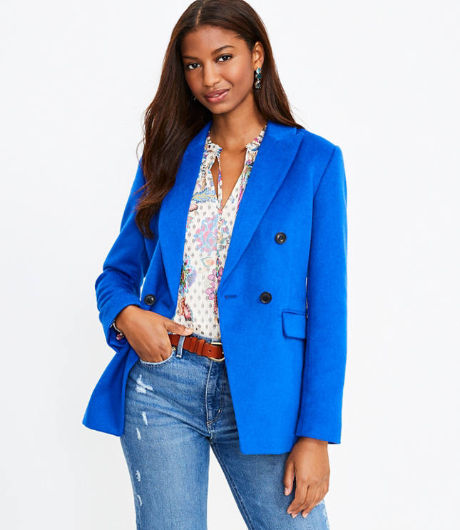 Double breasted shop blazer petite