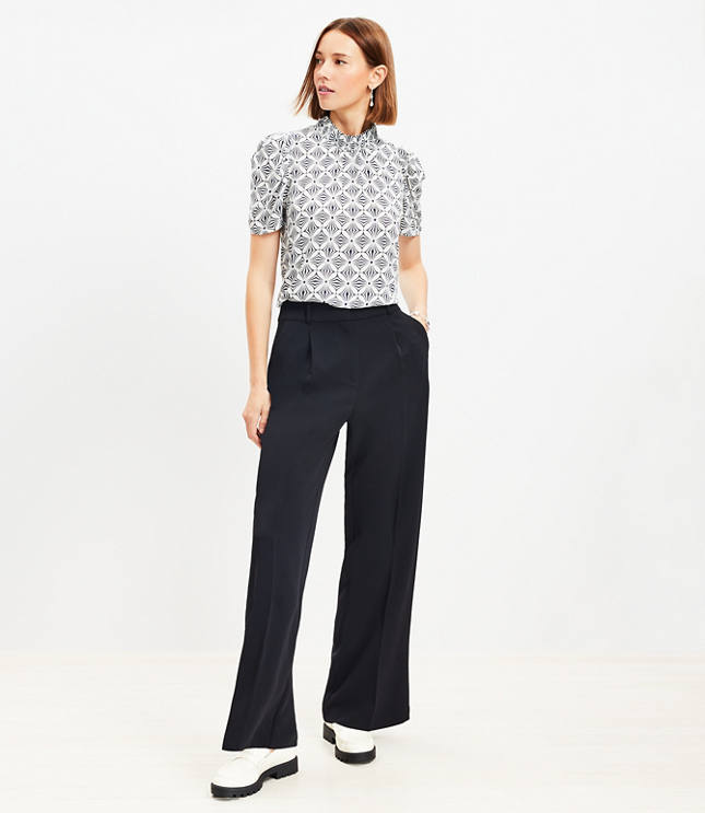 LOFT Petite Peyton Trouser Pants in Linen Blend - ShopStyle