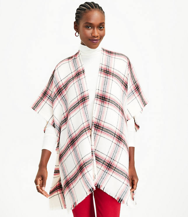 Plaid poncho 'Stitch' - Rose - Kiabi - 17.60€