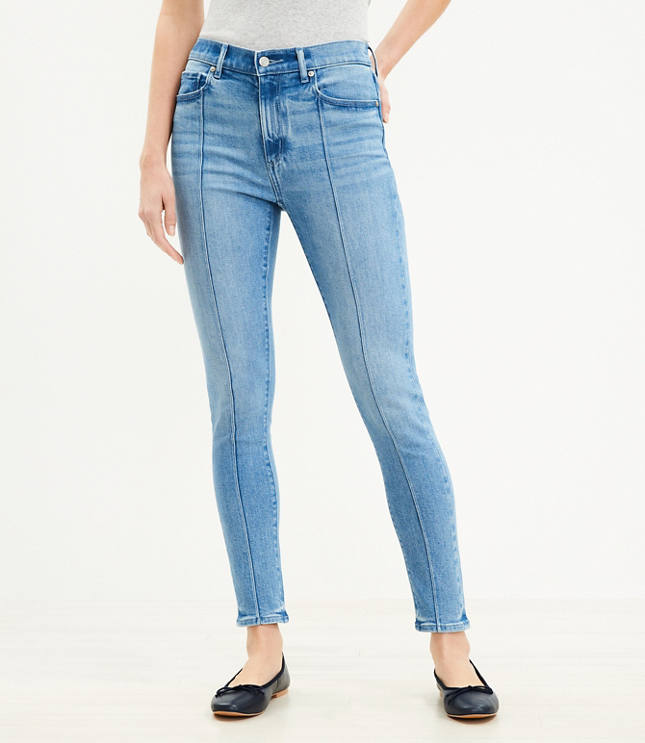 Front Seam Detail Skinny Jeans