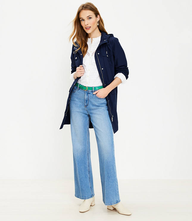 High Rise Wide Leg Jeans in Authentic Mid Indigo Wash