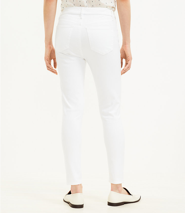 Mid Rise Skinny Jeans in White image number 2